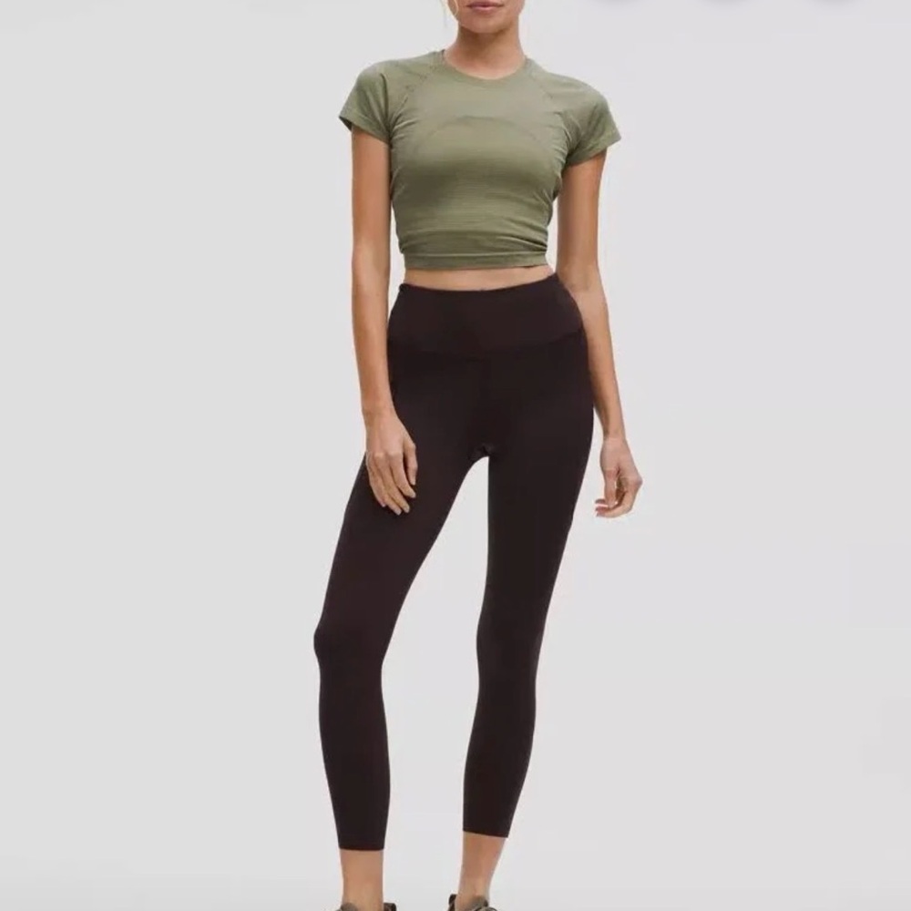 NWT! Lululemon fast and free HR tight 25 size 6 Sequoia